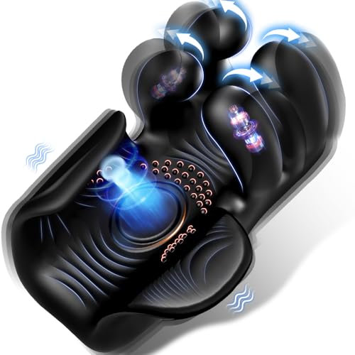 Masturbieren für Männer Masturbator Sex Spielzeug für die Männer Penis Vibrator mit 10 Hand Vibration Greifen Eichelvibrator Penis Masturbatoren Sexspielzeug Vibratorensets für männer Penis Trainer