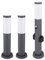 Sockelleuchte mit Steckdose und Bewegungsmelder Steckdosensäule Garten mit Licht, Edelstahl anthrazit, E27, 3er Set