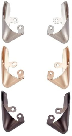 GYWHOOFT 3 par metallskor skydd, spetsiga metallskoskydd, eleganta tåhättor höga klackar skydd tåskydd hållbara tå sko lock skydd reparation, Silverton, M