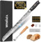 MOSFiATA 10.5” Bread Knife, Ultra Sharp Serrated Bread Knife Long Serrations Glide Through Bread, German High Carbon Stainless Steel Full Tang Handle Kitchen Knife