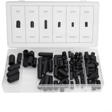 HpLive Assortiment de 80 bouchons de chapeau sous vide pour carburateur - Tuyau de dépression en caoutchouc - 5/32 - 3/8