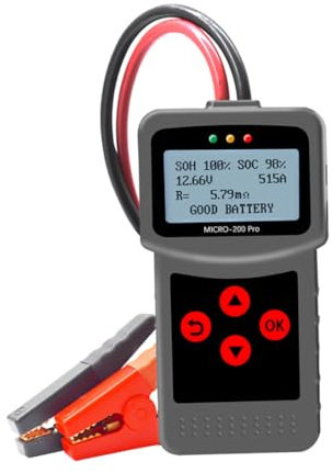 Car Motorcycle Battery Tester Auto Battery Tester MICRO-200 PRO Digital Car Load Discharge Black