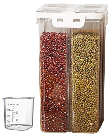 Nexusectar Dispensador De Arroz - Cubo De Cereal Hermético A La Cocina De Fugas - Almacenamiento De Cocina De Recipiente De Granos Sellados Para Restaurante En Casa
