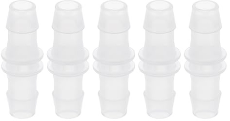 RATCHROLL Plástico Manguera Púa Conector 11/32 L Forma 2 Vías Tubo Conector Transparente 5Pcs