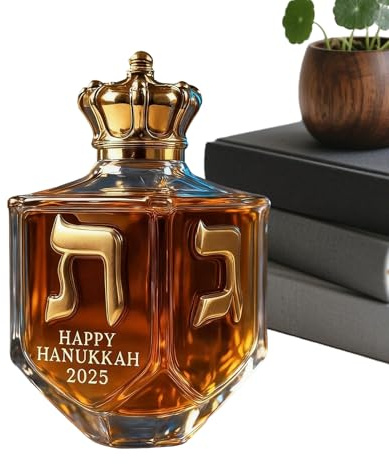 Bouteille de whisky peinte en or – Récipient en verre commémoratif de longue durée, carafe à vin mousseux | Élégant présentoir d'alcool Vodka Tequila pour la famille de célébration de vacances, boire