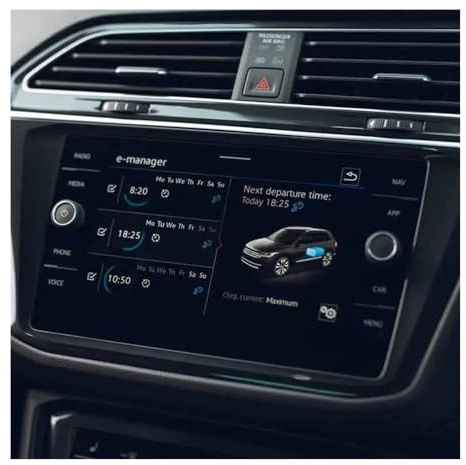 Protector de Pantalla para el Sistema de navegación del Tiguan 2021-2022, lámina Protectora de Vidrio Templado para el salpicadero, Adhesivo Interior (GPS).