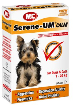 M&C Serene-UM Calm, Naturally Calms & Soothes for Dogs & Cats 30 Tablets (Pack of 2)