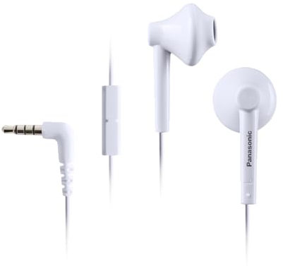 Panasonic In-Ear Wired Headphones with Microphone white