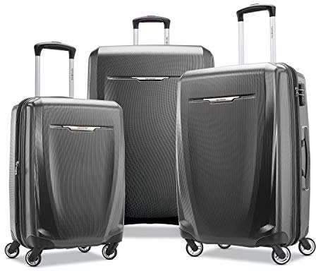 Samsonite Winfield 3 DLX Hardside Luggage with Spinners, 3-Piece Set (20/25/28), Graphite Grey