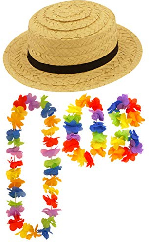 labreeze Ensemble chapeau de bateau et 4 pièces pour adultes Straw1