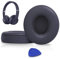 SoloWIT Earpads Cushions Replacement for Beats Solo 2 & Solo 3 Wireless On-Ear Headphones, Ear Pads with Soft Protein Leather, Added Thickness - (Titanium)