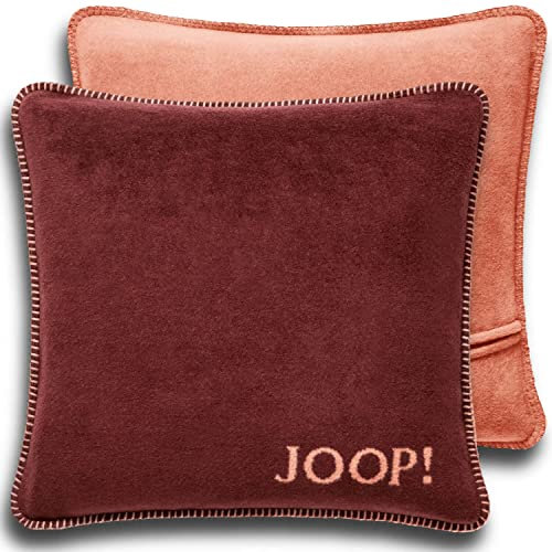 Joop! Kissenhülle Uni Doubleface Bordeaux-Orange Baumwolle Polyacryl, Maße: 50cm x 50cm, 758965