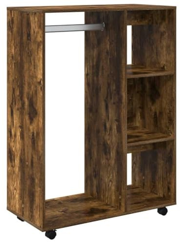 vidaXL Garde-Robe Armoire à Vêtements Meuble de Rangement Organisateur Chambre à Coucher Chêne Fumé 80x40x110 cm Bois d'Ingénierie