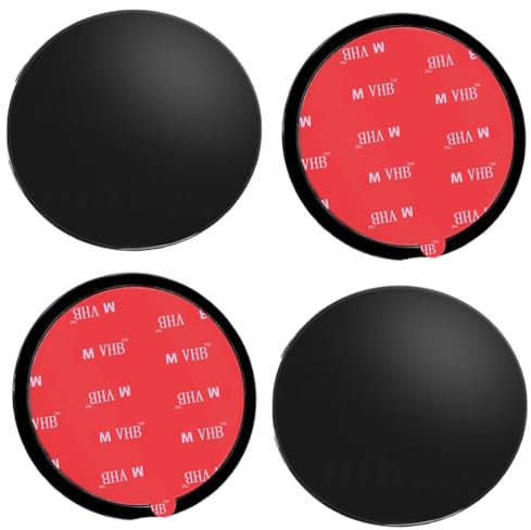 XPEX 4 Pièces Fixation Gps Disques De Fixation Adhésifs Pour Tableau De Bord, 80Mm Disques De Montage Adhésifs Pour Tableau De Bord Ventouse Pour Support Téléphone Pour Gps Tomtom & Garmin Go