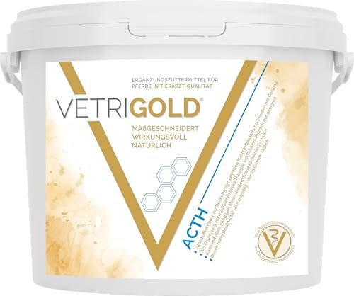 VETRIGOLD - VETRIGOLD ACTH (1,5 kg Pellet)- Mineralfutter für Pferde mit Cushing - PPID | hoher Kräuteranteil - mit Mönchspfeffer | mit Vitalpilzen | nur 25 Gramm täglich