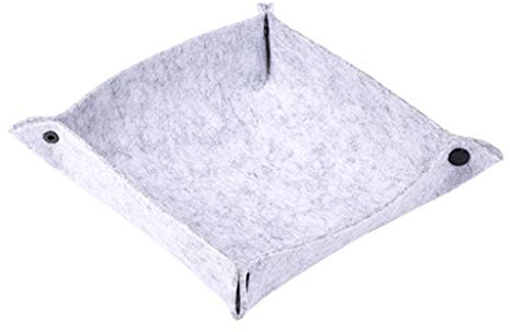 HAISENG Filz-Würfeltablett für Geldbörse, Münze, Schreibtisch, Kleinkram, faltbar, quadratisch, für Kinder