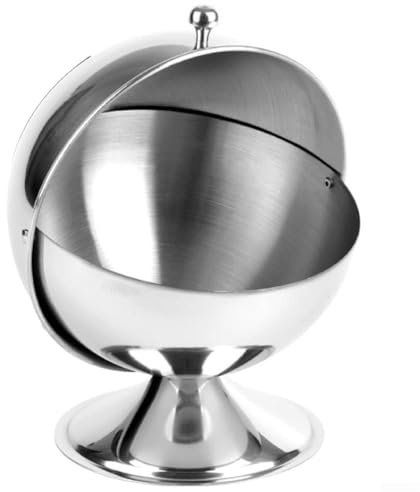 Sucrier en acier inoxydable avec couvercle enroulable de grande capacité 473,6 g pour cuisine, maison, bureau, bar