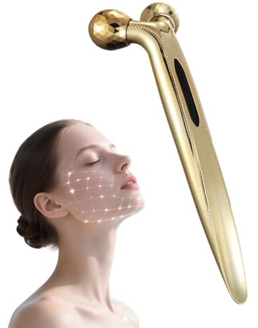 Massaggiatore viso 3D, Rullo di massaggio rotante a 360°, viso lifting rassodante della pelle, massaggio rulli, per sollevamento del viso, modellazione, rassodamento, antirughe