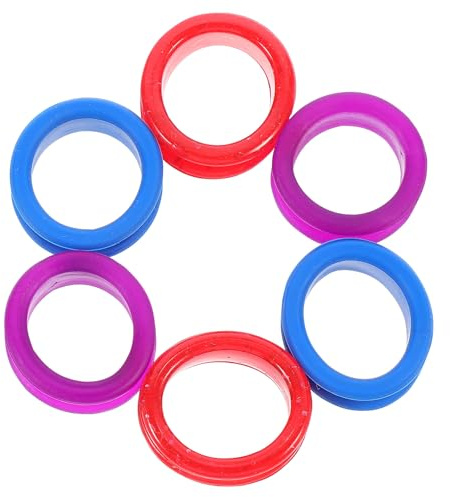 Scissors Finger Protectors 6Pcs Silicone Nonslip Inserts for Barbers | Resilient Feel, Pressure Relief between Fingers and Blades, Home Usage, Salon Workers