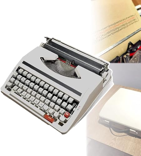 Manuell skrivmaskin, Vintage Finish, bärbar design med flexibla knappar för tydlig handskrift, perfekt för litterära och retrosamlingar