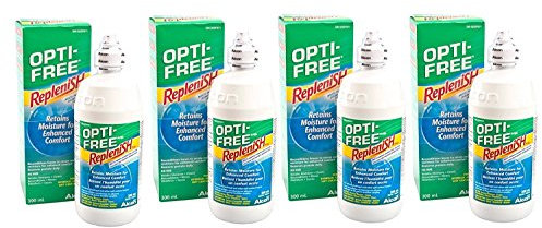 Opti-Free Replenish Kontaktlinsenlösung, von Alcon, für weiche Linsen, 4 x 300 ml, 6 Monate Vorrat