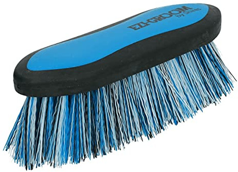 Shires 1482 Ezi-Groom Large 2-Tone Dandy Brush Bright Blue