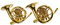 Miniblings Horn Waldhorn Instrument Hornist Manschettenknöpfe - Handmade I Manschettenknopf Cufflinks Hemdknöpfe I schöne Holzbox inklusive - Horn Waldhorn Instrument Hornist