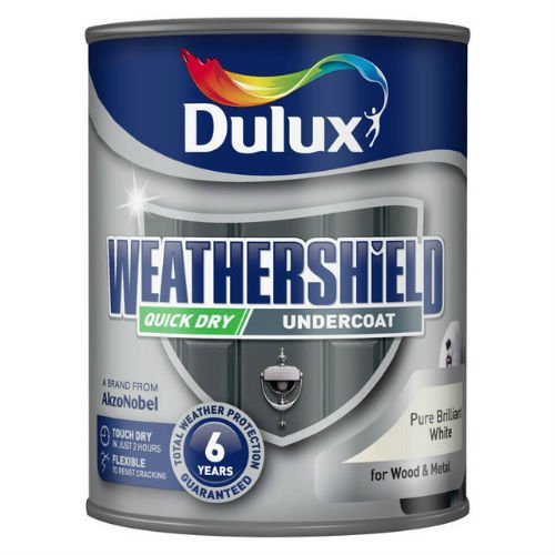Dulux Weathershield Quick Drying Undercoat Pure Brilliant White 750ml