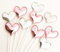 AILEXI Handgemachtes 10 Leder Reflektierend Glitter TortenstÜCk FÜR Kuchen CupKuchen Und Eis - 5 Pink Und 5 Silberne Herzen