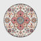Lanqinglv Teppich Rund 120cm Bunt Blume Muster Terrassen Teppiche Böhmisch Dekorative Wohnzimmer Schlafzimmer Mandala Bedruckte Runder Teppich 120 Indische Vintage Boho