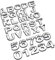 NewL, Lettere personalizzate in metallo per auto e cassetta postale, kit per creare emblemi e nomi (colore argento)
