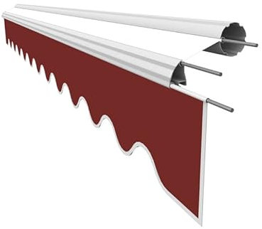 Leudus Markisen Volant Markisenbespannung Sonnenschutz Ersatzstoffe 4.85m*23cm SPD003 Sonnenmarkise fertig genäht