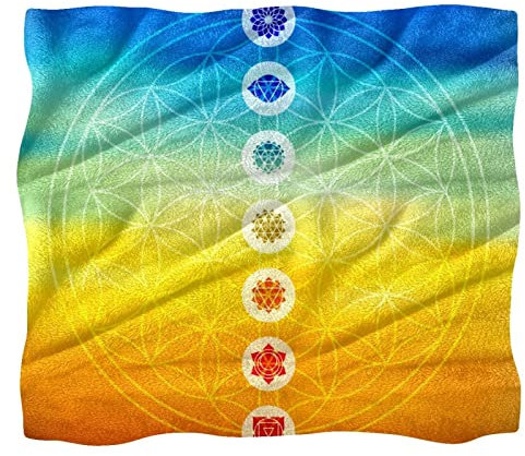 Fleece-Überwurfdecke für Couch, Sofa oder Bett, gemütliche, weiche Decken, Blume des Lebens