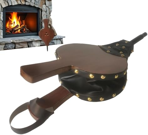 Soffiatore per stufa a legna – Ventilatore manuale per stufa a legna, ventilatore portatile da 15,35 x 6,69 pollici | Ventilatore manuale per stufa a legna sospeso a casa, per campeggio ed