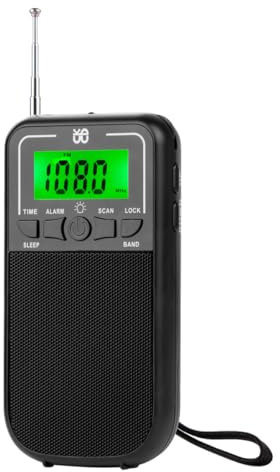 PPcdfre Radio portátil AM FM SW, radio transistor con linterna LED, radio de bolsillo de emergencia para acampar al aire libre