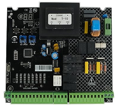 Electric Gate Opener Kit, Automatic Double Gate Control Board PCB LED Board for Dual Swing Gate Opener with Nice Remote Controller,for Gate(1 Board and 1 Remote)