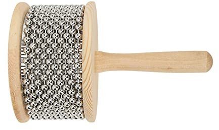 Xiuganpo Trä Cabasa Stålboll Handvev Leksak för Barn Som Lär Ut Musikinstrument, Bärbar Cabasa (Stor Kabasa)