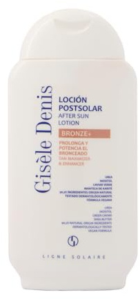 GISÈLE DENIS - Aftersun Bronze +, 200 ml, Crema Cuerpo, Cuidado de la Piel, Loción Reparadora Postsolar, con Inositol, Caviar Verde, Urea y Manteca de Karité, Nutre, Hidrata y Repara la Piel