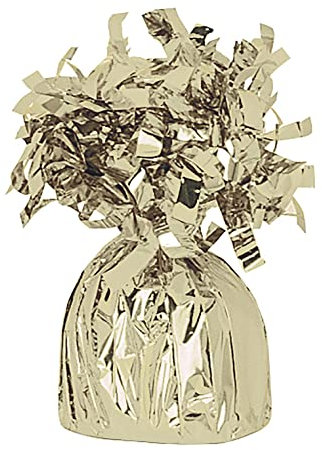 Gold Foil Balloon Weight (5cm x 13cm) 1 Count - Stylish & Durable Accessory for Party Decorations & Events