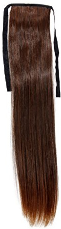 WIG ME UP - YZF-TS18-2T30 Haarteil, Zopf schmal Seitenzopf Cosplay Dunkel-Rot-Braun glatt 18inch/ 45cm Band Haar-Klammer Haarverlängerung