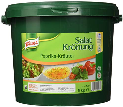 Knorr Salatkrönung Paprika Kräuter Dressing (Basis für Salatdressing mit ausgesuchten Kräutern, Gewürzen und kräftiger Paprikanote) 1er Pack (1 x 5 kg)