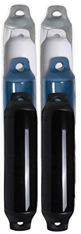 Saarwebstore Fender Majoni Comet - Set di 2 parafanghi per Barca Yacht, 4 Colori, Navy/Argento/Nero/Bianco, 7 Misure, 059221-21B-Set, Nero, Maß 1 Ø 100x420mm