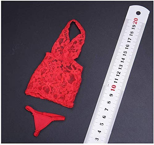 ZSMD 1/6 Spitzen Halfter Rock Unterwäsche Pyjama Set Sexy Spaß Anzug Mit Tanga Action Puppe Kostüm Für HT VERYCOOL TTL Play PHICEN (B)