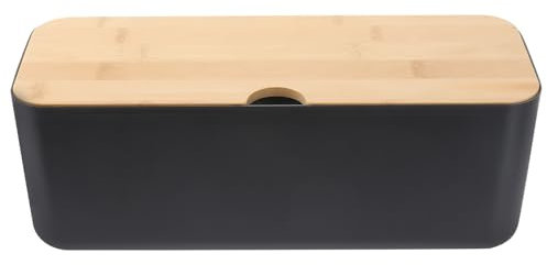 TOPBATHY Boîte De Rangement De CâBles, Boîte Cache CâBle, 29.5 X 11 X 11.4 Cm Gestion des CâBles pour Le Rangement, L'Organisation De Bureau, TV, Ordinateur, Concentrateur USB, Bandes