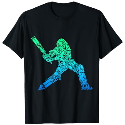 Cricket Player Youth Men Boys Kids T-Shirt