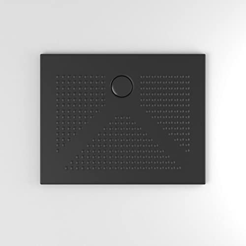 Kiamami Valentina Plato de Ducha de cerámica Negro Mate 70x90 Slim