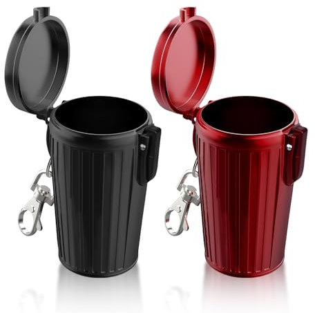 BYZESTY Zigaretten Taschenascher, 2 Stück Mini Taschenaschenbecher Geruchsdicht, Reiseaschenbecher, Taschenaschenbecher für Unterwegs Geruchs-Dicht, Tragbarer Aschenbecher für Unterwegs (A)