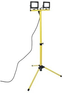 40W LED Tripod Work Light, Site Light with Telescopic Tripod Stand, 1.5m Cable, 3200 Lumens Integrated LED IP65 5000K Colour for Workshop, Garage, Basement [Energy Class A+]