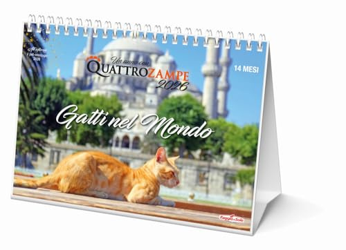 Gatti nel mondo. Calendario da tavolo 2026. 14 mesi