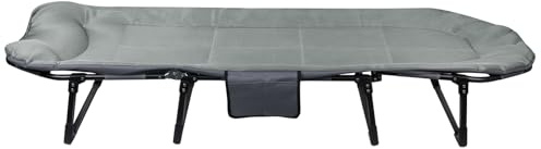 homewell Lit de Camp Pliable 1 Personne, Lit de Camping Rembourré, Lit de Voyage avec Oreiller pour Camping, Les Voyages, la Maison, Jardin, Charge Jusqu'à 200 Kg, 190 * 65 * 31cm